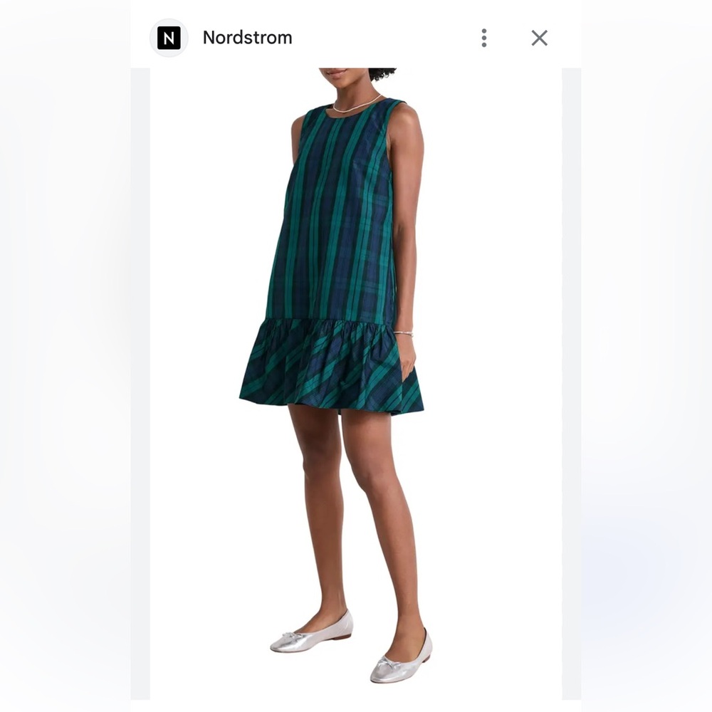 NWT Vineyard Vines Blue and Green  Plaid Dress